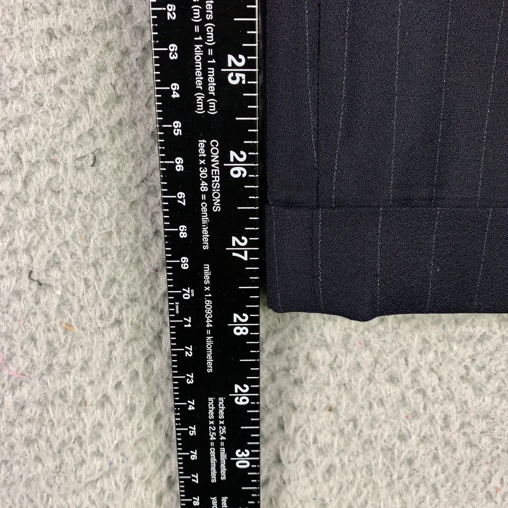 Canali Dress Pants Mens IT 54 US 33x28 Navy Pinstriped Wool Pleated Cuffed Italy